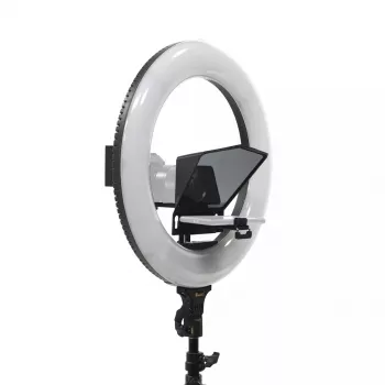 Ikan HomeStream HS-PROMPTER-RL teleprompters ar gredzena gaismu