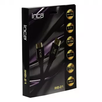 Inca IHD-21 HDMI kabelis 2 m HDMI Type A 3 x HDMI Type A Melns