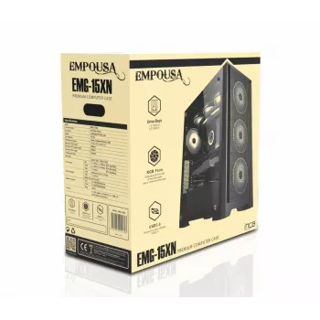 PC korpuss Inca EMG-15XN Midi Tower Melns