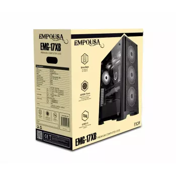 PC korpuss Inca EMG-15XB Midi Tower Melns