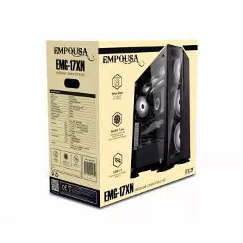 PC korpuss Inca EMG-17XN Midi Tower Melns