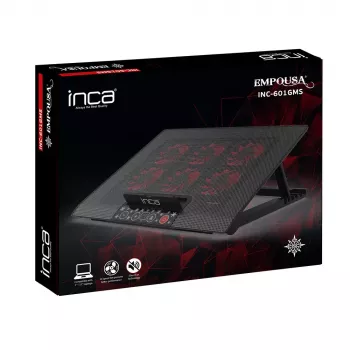 Dzesēšanas paliktnis klēpjdatoriem Inca INC-601GMS 43.2 cm 6 ventilatori USB Melns