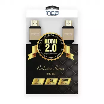HDMI kabelis Inca IHD-02 2m HDMI Type A vīrietis-vīrietis 4K