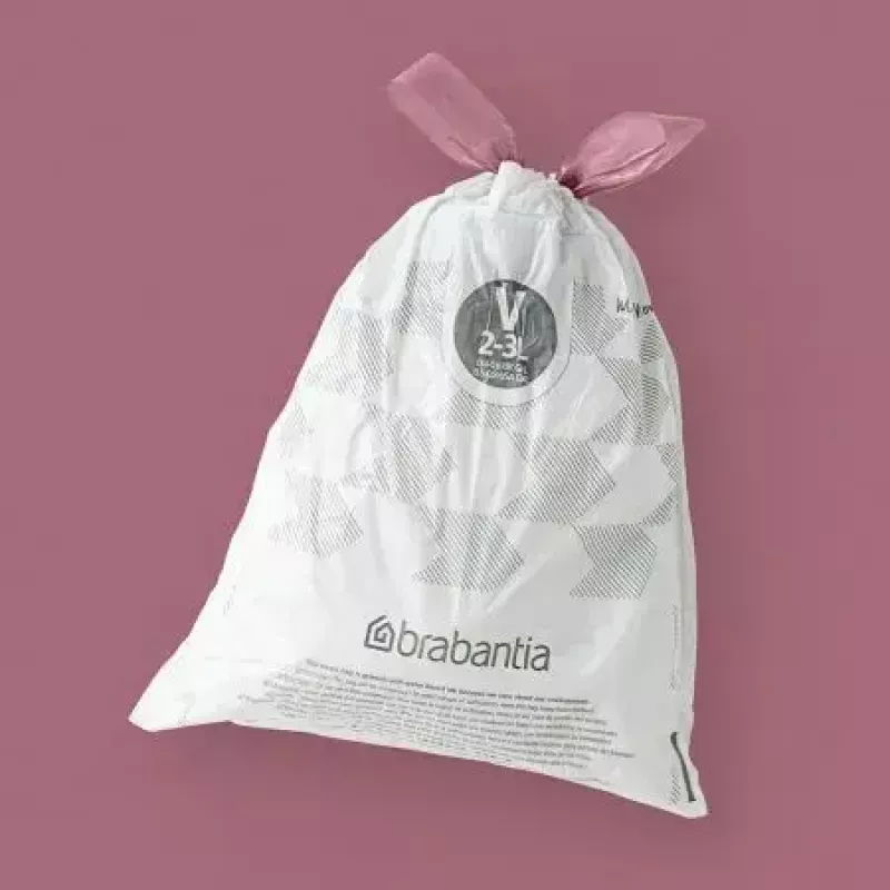 Atkritumu maisiņi BRABANTIA 100253 3 L tvertnēm, balti, plastmasa, 40 gab.