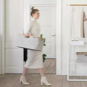 Veļas grozs Brabantia 118180 40L Taisnstūrveida Pelēks
