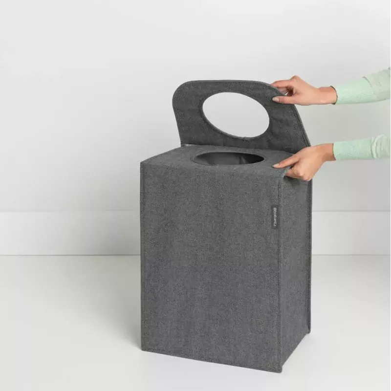 Veļas grozs Brabantia 120381 55 L Taisnstūrveida Melns