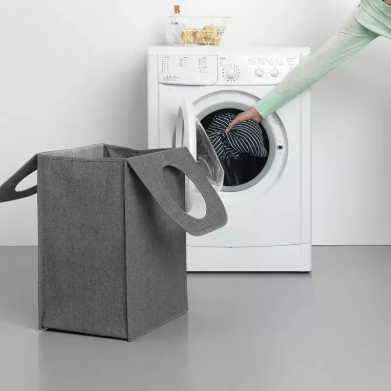 Veļas grozs Brabantia 120381 55 L Taisnstūrveida Melns