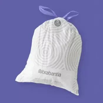 Atkritumu maisi BRABANTIA 138164, 20 L, balti, plastmasa, 40 gab., 545×435 mm
