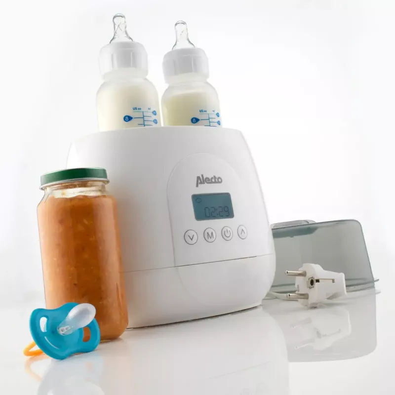 Pudeļu sildītājs Alecto BW700TWIN — dubults 3-in-1 elektriskais pudeļu sildītājs, 512 W, 230 V, balts