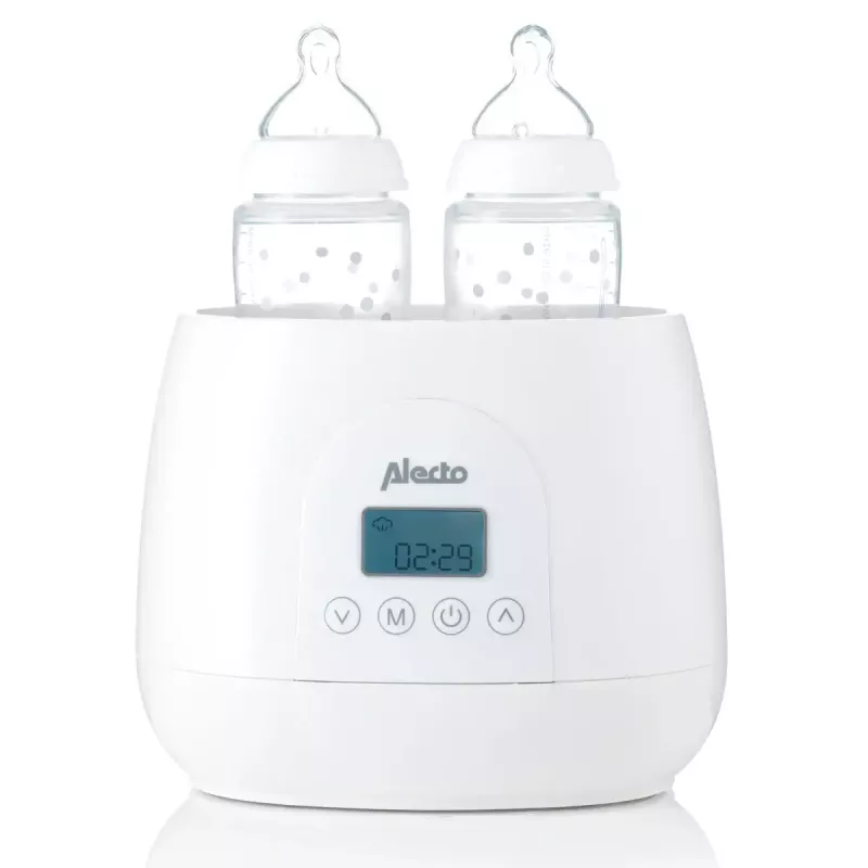 Pudeļu sildītājs Alecto BW700TWIN — dubults 3-in-1 elektriskais pudeļu sildītājs, 512 W, 230 V, balts