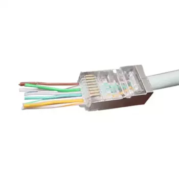 RJ-45 vadu savienotājs Gembird LC-PTF-01/100, F/UTP, brūns/sudrabs/caurspīdīgs, 10 gab.