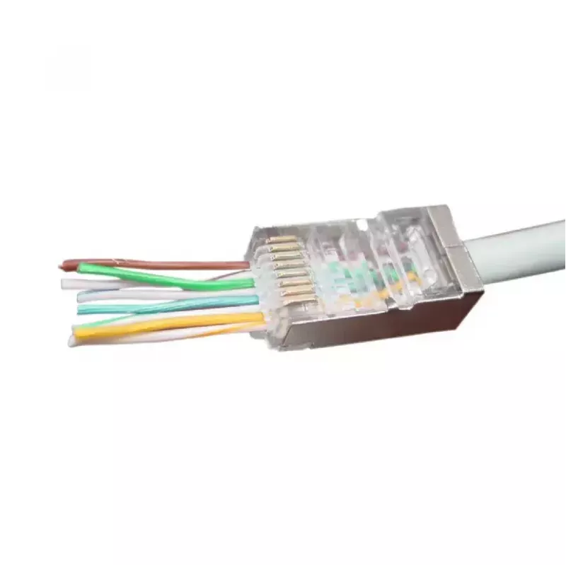 RJ-45 vadu savienotājs Gembird LC-PTF-01/100, F/UTP, brūns/sudrabs/caurspīdīgs, 10 gab.