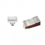 RJ-45 vadu savienotājs Gembird LC-PTF-01/100, F/UTP, brūns/sudrabs/caurspīdīgs, 10 gab.