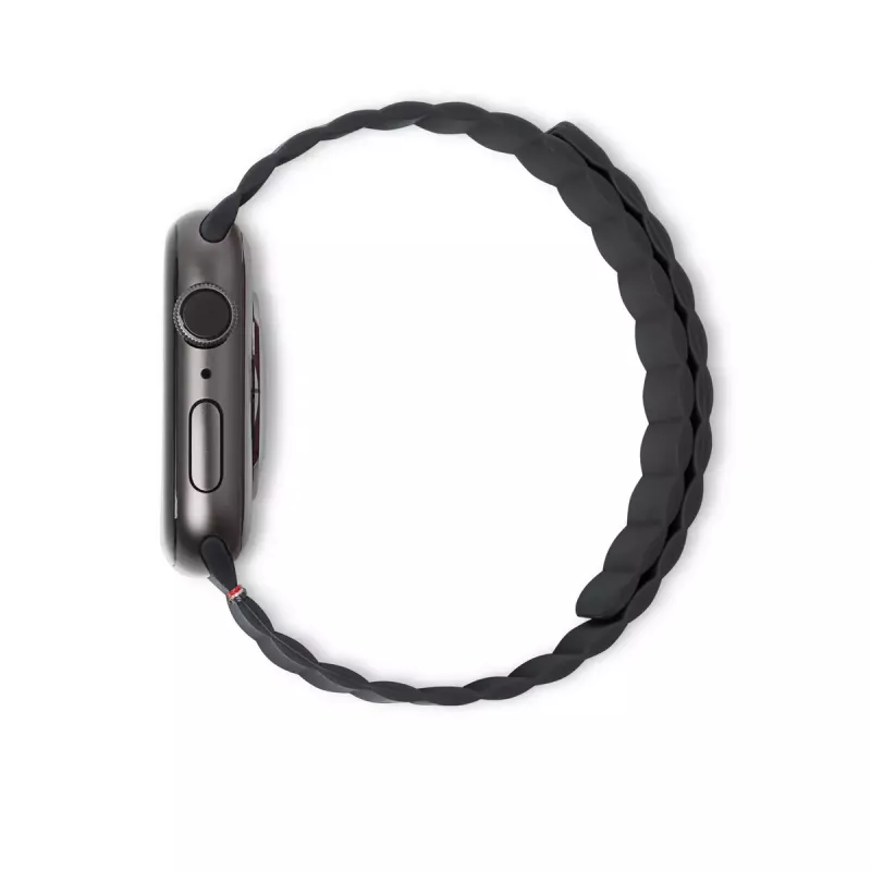 Decoded D21AWS44TS3SCL Charcoal Silikona Magnētiskā Siksniņa Apple Pulkstenim