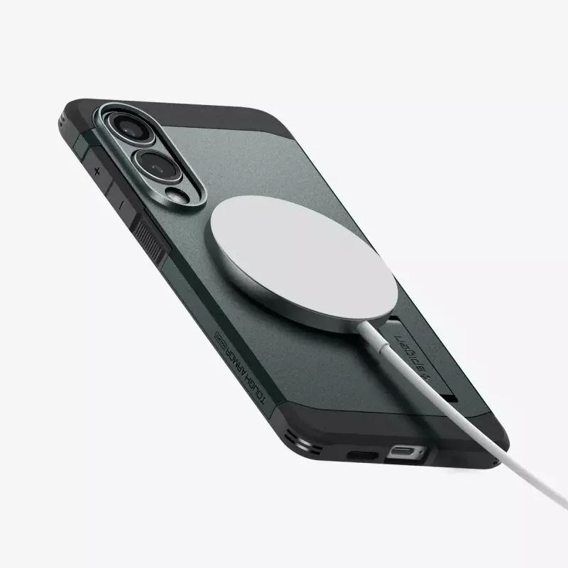 Spigen Tough Armor AI Abyss Green vāciņš Samsung Galaxy S25 Edge