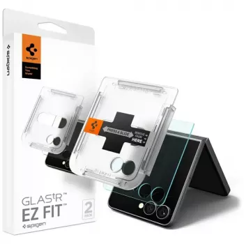 Spigen Glas.TR EZ FIT HD ekrāna aizsargs Samsung Galaxy Z Flip 7 — caurspīdīgs, 2 gab.