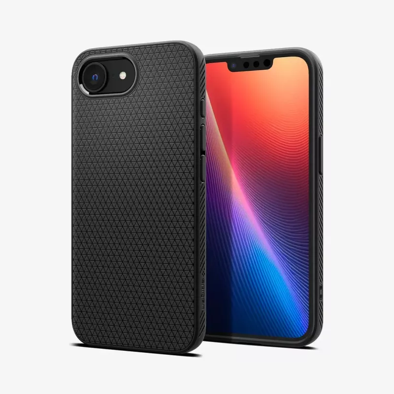 Spigen Liquid Air iPhone 16e Macīgs Melns