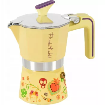 Pedrini 2TZ Frida Kahlo moka kafijas kanna, 2 tases, dzeltena, 02CF160