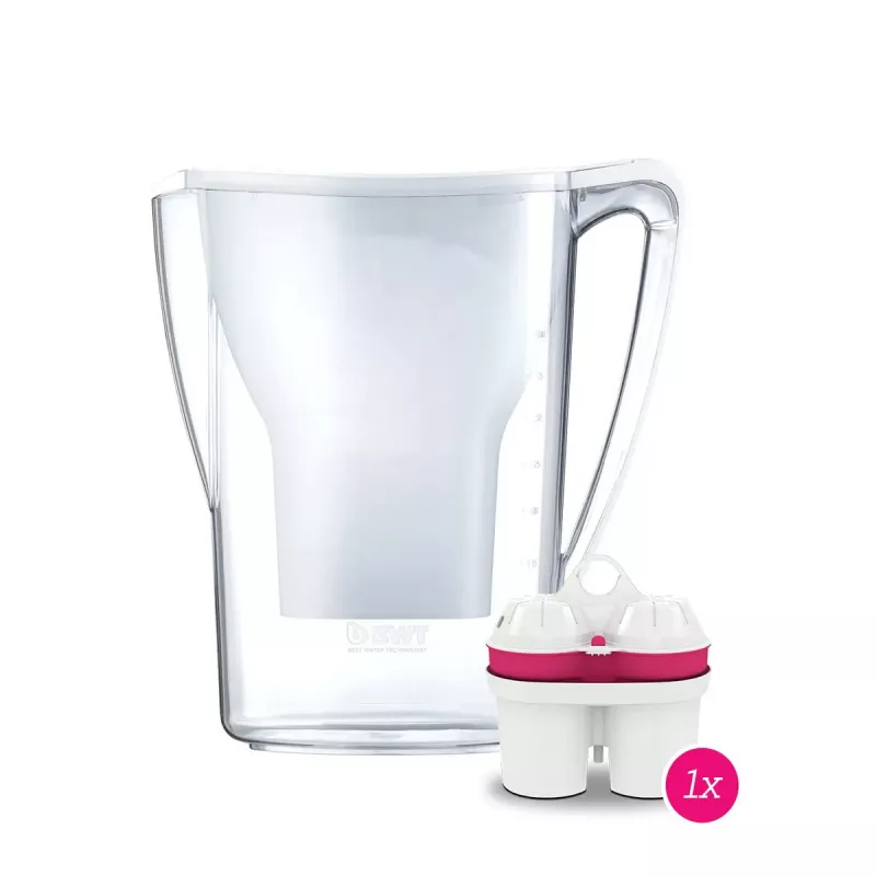 BWT AQUAlizer Home ūdens filtrs krūze — 2,7 L, balta, 1 kasetne