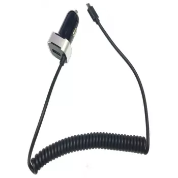 Auto lādētājs Beafon CC-2A4-MI — Universāls 12–24V uz 5V, 1×USB 2.0, 1,5 m kabelis, Melns