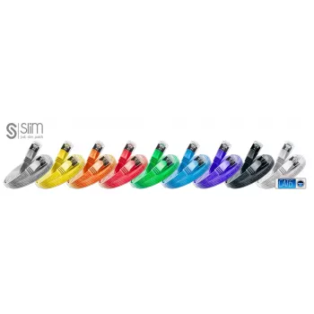 Tīkla kabelis SLIM STP Cat6 sarkans 3m