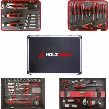 Instrumentu komplekts Holzmann WZK119ECO — 119 daļas, izturīgs korpuss