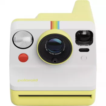 Momentkamera POLAROID Now Gen 3 Dzeltena — modelis 9158, analogā momentkamera ar iebūvētu zibspuldzi