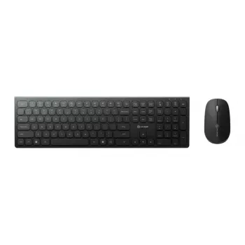 Bezvadu tastatūras un peles komplekts ALOGIC ASKBT3WC — pilnizmēra RF bezvadu + Bluetooth, melns