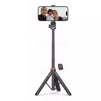 Tech-Protect L03S pašfotografēšanas statīvs ar Bluetooth tālvadību, melns