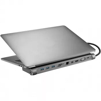 SANDBERG USB-C Dokstacija ar HDMI, DP, VGA, SD, USB, USB-C
