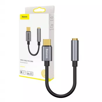 Baseus L54 Audio Adapteris USB-C + mini jack 3,5mm (Melns+Pelēks)