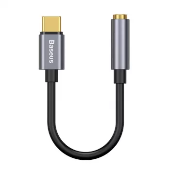 Baseus L54 Audio Adapteris USB-C + mini jack 3,5mm (Melns+Pelēks)