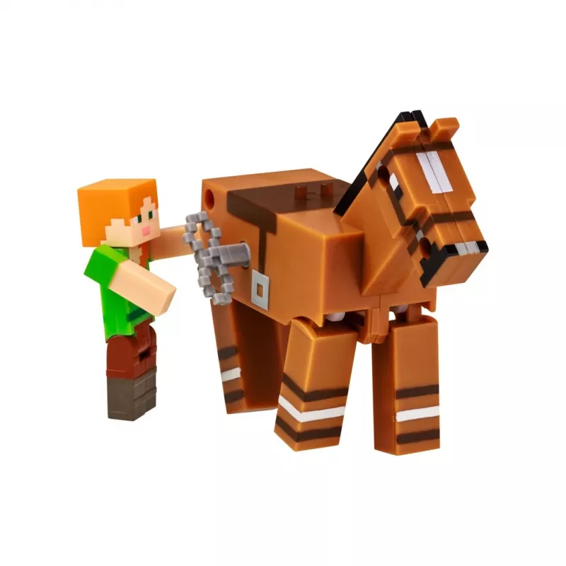 Minecraft S2 3D Uzpūšamā Rotaļlieta - Alekss un Zirgs