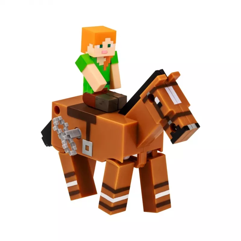 Minecraft S2 3D Uzpūšamā Rotaļlieta - Alekss un Zirgs