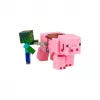 Minecraft S2 3D Uztināma Rotaļlieta - Bēbja Zombijs un Cūka