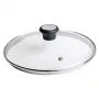 Tefal 28097612 pannas vāks, apaļš, melns, nerūsējošais tērauds, caurspīdīgs