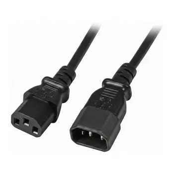 EFB-Elektronik IEC pagarinātājvads C14 180° - C13 180°, melns, 0,5 m, 3 x 0,75 mm² (EK503.0,5)