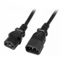 EFB-Elektronik IEC pagarinātājvads C14 180° - C13 180°, melns, 0,5 m, 3 x 0,75 mm² (EK503.0,5)