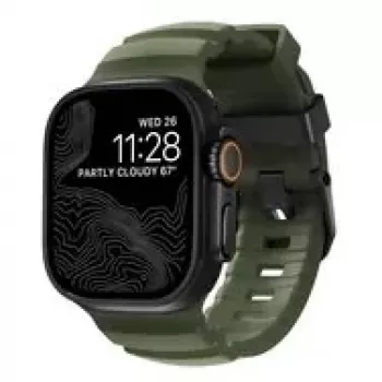 NOMAD Rocky Point siksniņa Apple Watch 46mm/49mm Zaļi-Melna