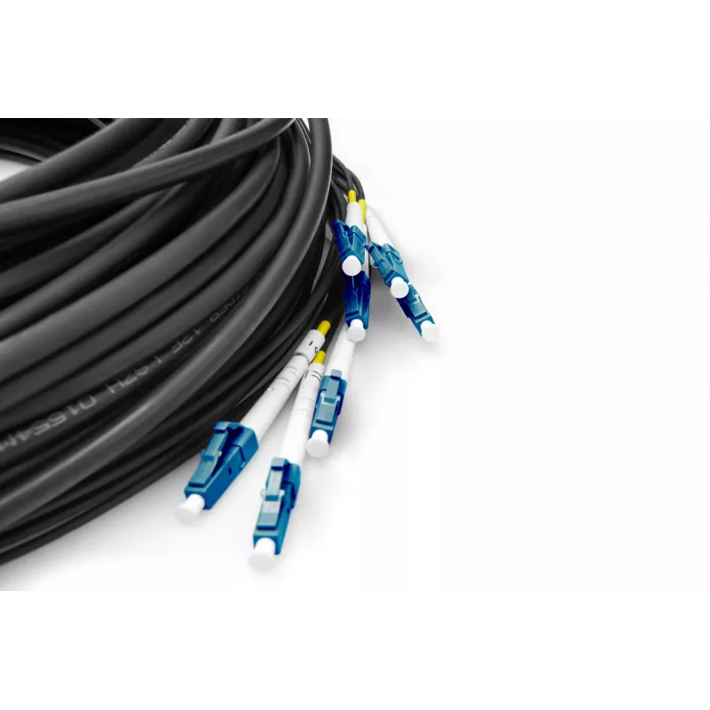 DIGITUS Universālais sadales optiskais kabelis, viens režīms OS2, 8 šķiedras, LC/UPC - LC/UPC