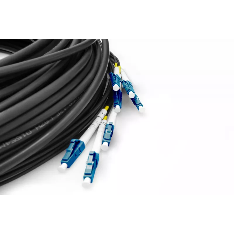 DIGITUS Universālais sadales optiskais kabelis, viens režīms OS2, 8 šķiedras, LC/UPC - LC/UPC