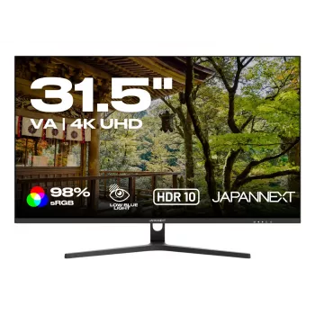 JAPANNEXT 4K UHD monitors 80 cm (31,5 inch) 3840x2160 pikseļi, VA panelis, 5 ms, 60 Hz, AMD FreeSync, HDMI, DisplayPort (JN-V315UHDR)