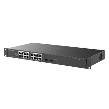 Reyee 16 portu 1000Mbps + 2 Gigabit SFP porti, 16 porti ar PoE/PoE+ - Slēdzis - 1 Gbps