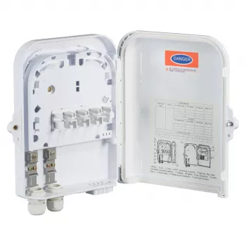 FTTH IP65 savienojumu kārba 16 šķiedrām, 8 savienotājiem un šķiedru rezerves uzglabāšanai EFB-Elektronik (FTTH-BOX-OUT-2)