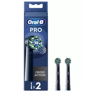 Oral-B EB50BRB-2 Pro CrossAction melnas rezerves birstes galviņas, 2 iepakojums