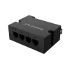Lanberg DIN-GE4-BT-90W slēdzis 1x ieeja 3x izeja 1GB PoE pagarinātājs DIN sliedei BT 90W