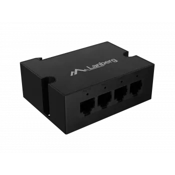 Lanberg DIN-GE4-BT-90W slēdzis 1x ieeja 3x izeja 1GB PoE pagarinātājs DIN sliedei BT 90W