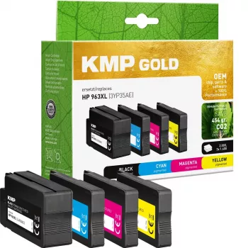 KMP GOLD kasetne HP 963XL (3YP35AE) Multipack C/M/Y/B pārstrādāta