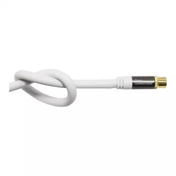 Antenas kabelis SmartFLEX, IEC/koaksiālais spraudnis un ligzda, apzeltīts, četrkārtīgi ekranēts, ekranēšanas efektivitāte 120 dB, balts, 1,5 m, Good Connections® (GC-M2042)