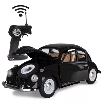 Jamara VW Beetle RC Diecast 1:18 melna 27 MHz - Ar tālvadību darbināma elektriskā RC automašīna